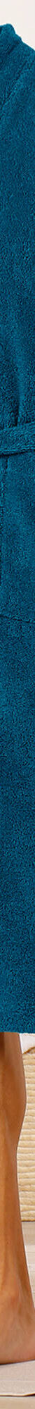 Peignoir mixte adulte col kimono éponge bouclette  (bleu paon) Peignoir mixte adulte col kimono éponge bouclette  (bleu paon)